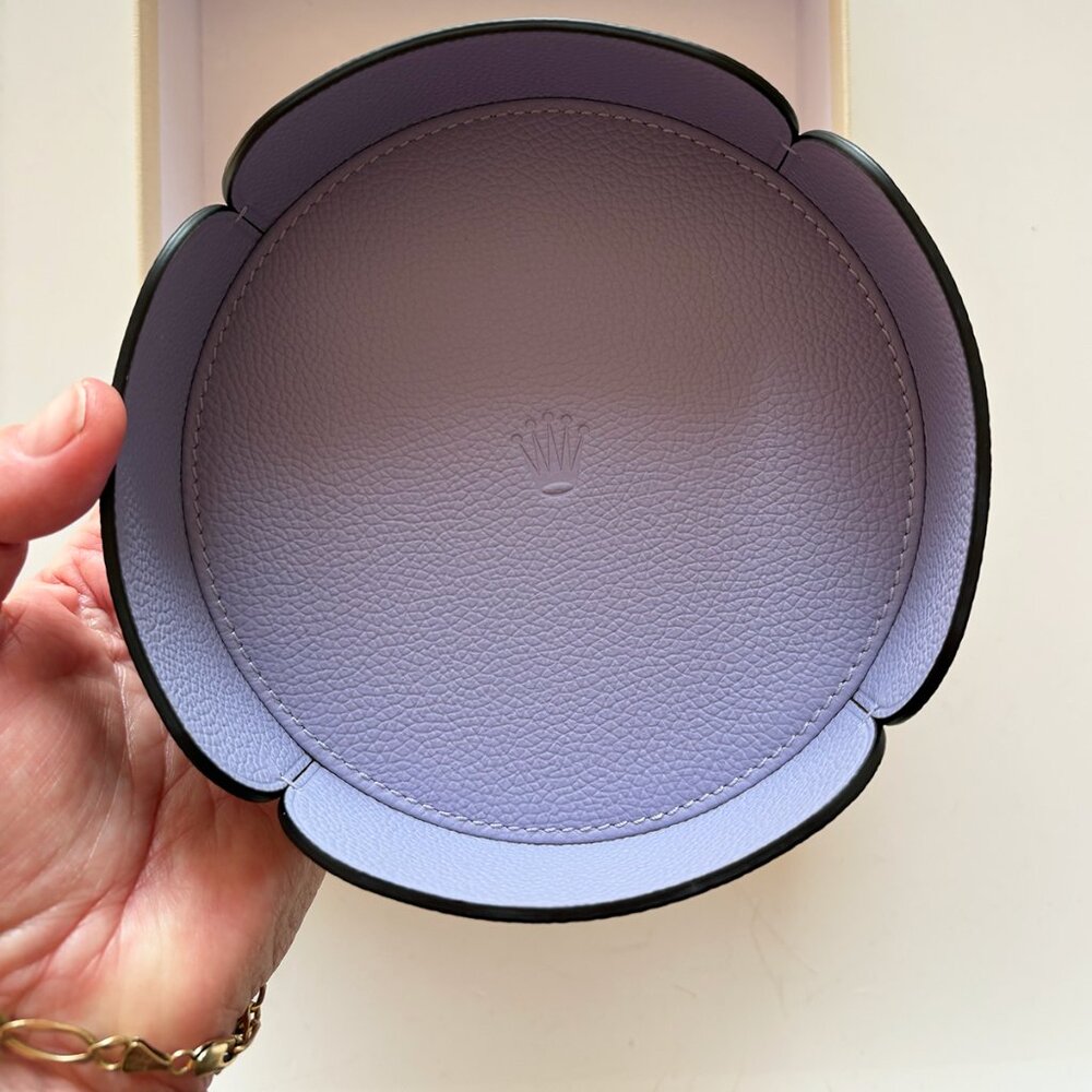 Rolex Leather Catch-All in Lavender